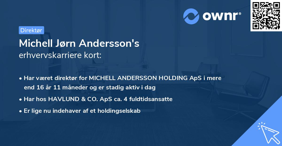 Michell Jørn Andersson's erhvervskarriere kort