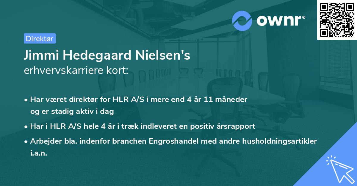 Jimmi Hedegaard Nielsen's erhvervskarriere kort