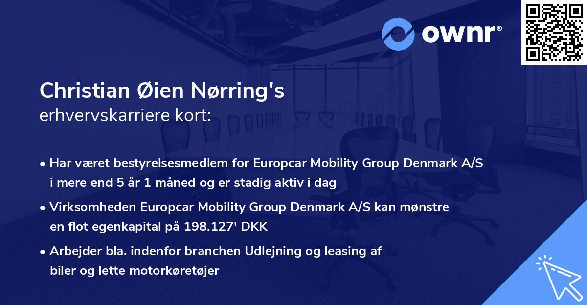 Christian Øien Nørring's erhvervskarriere kort