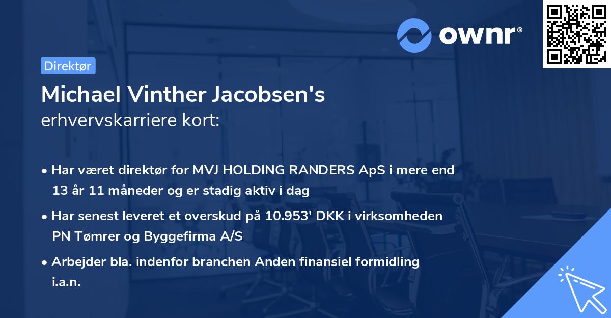 Michael Vinther Jacobsen's erhvervskarriere kort