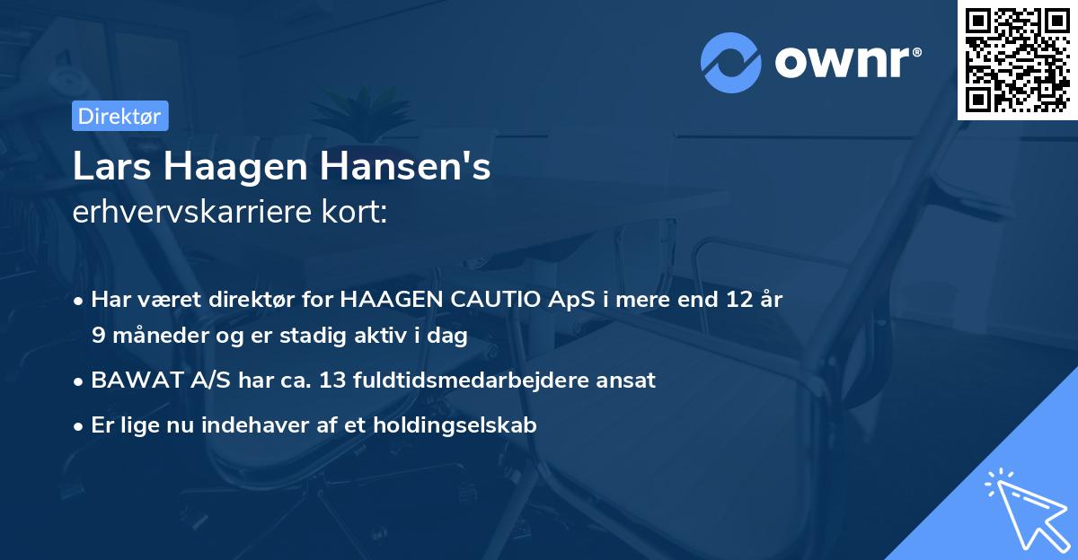 Lars Haagen Hansen's erhvervskarriere kort