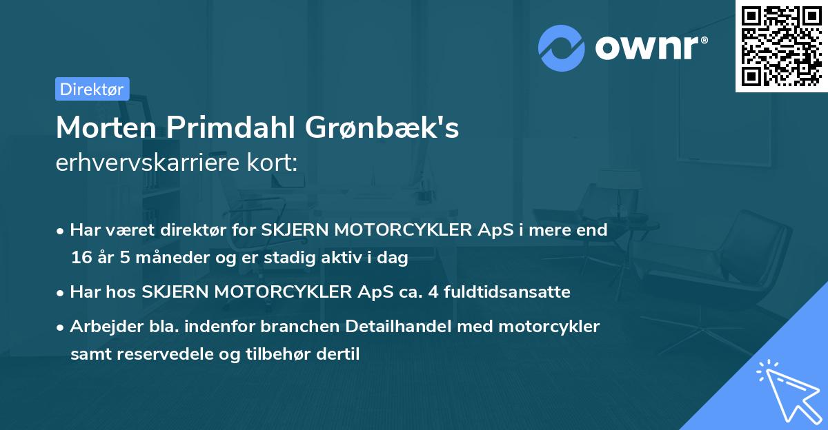Morten Primdahl Grønbæk's erhvervskarriere kort