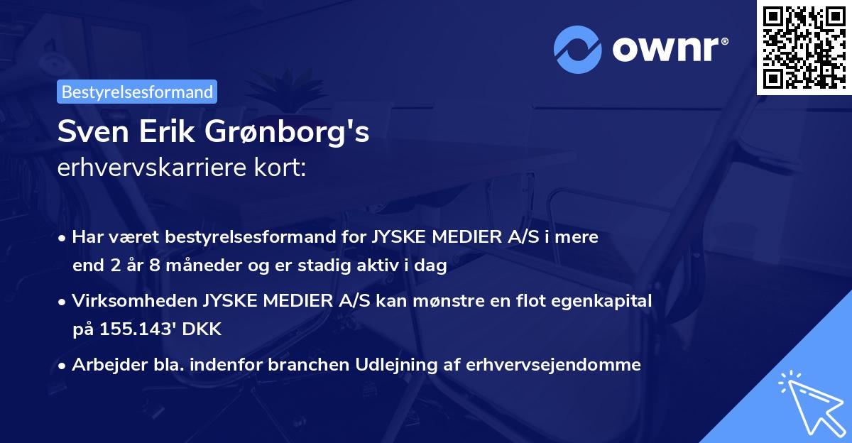 Sven Erik Grønborg's erhvervskarriere kort