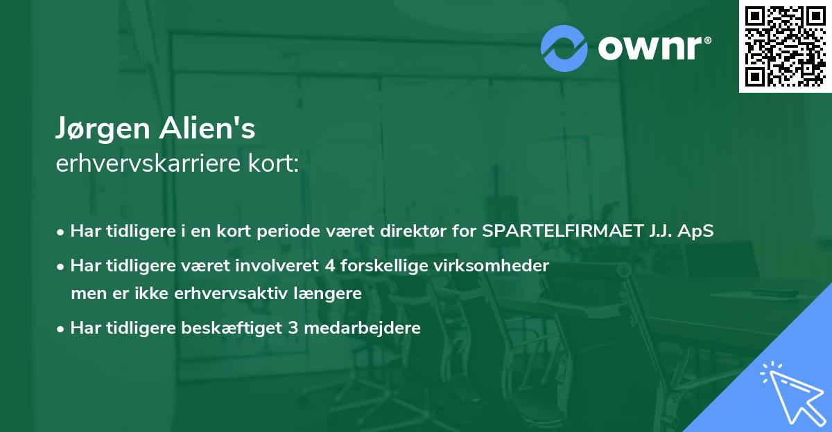 Jørgen Alien's erhvervskarriere kort