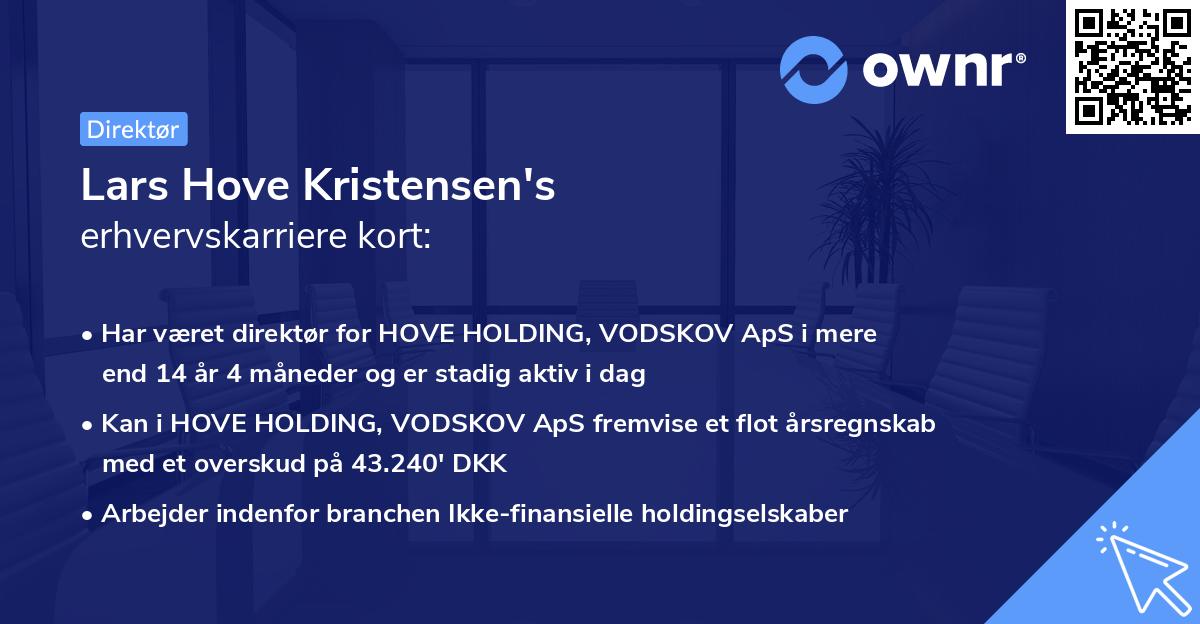 Lars Hove Kristensen's erhvervskarriere kort