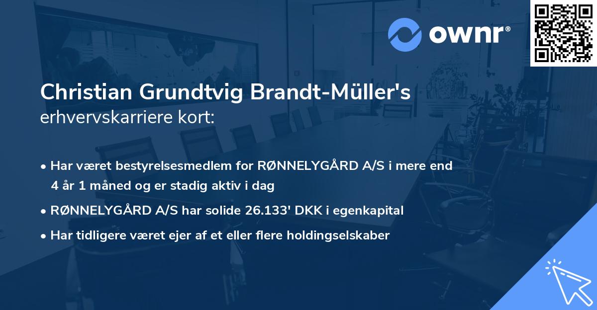 Christian Grundtvig Brandt-Müller's erhvervskarriere kort