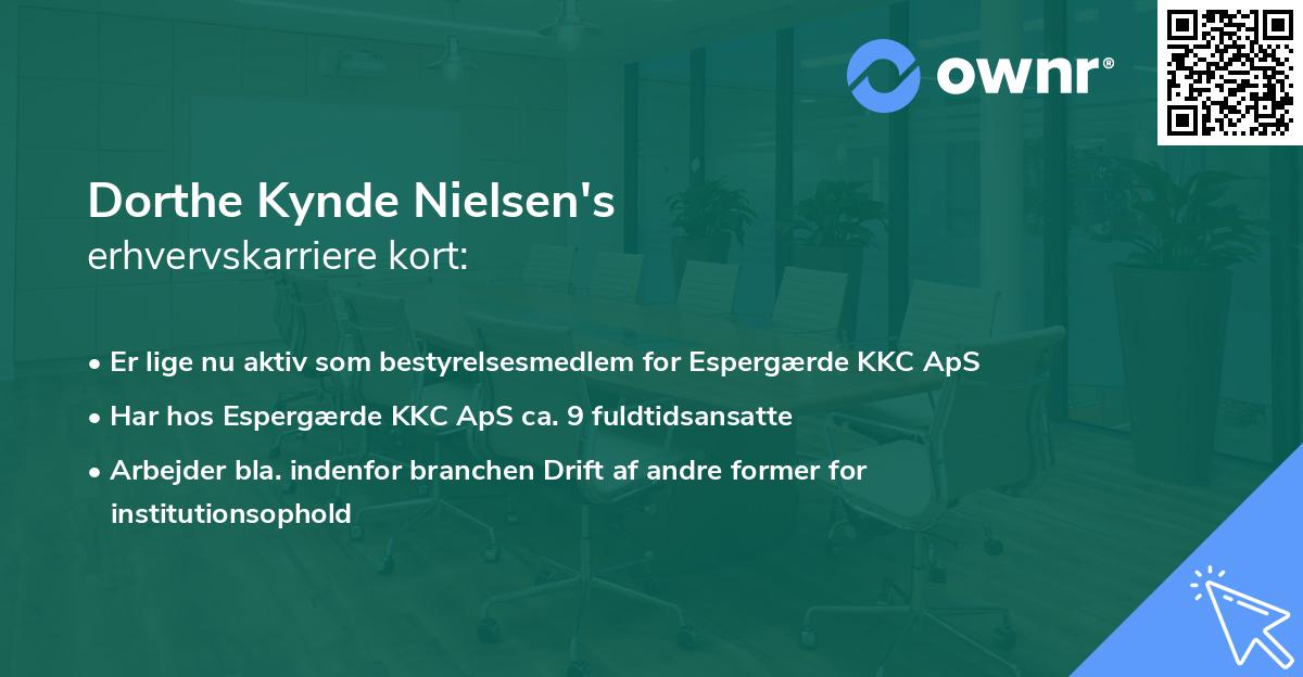 Dorthe Kynde Nielsen's erhvervskarriere kort