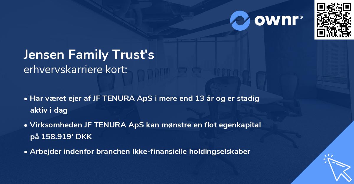 Jensen Family Trust's erhvervskarriere kort