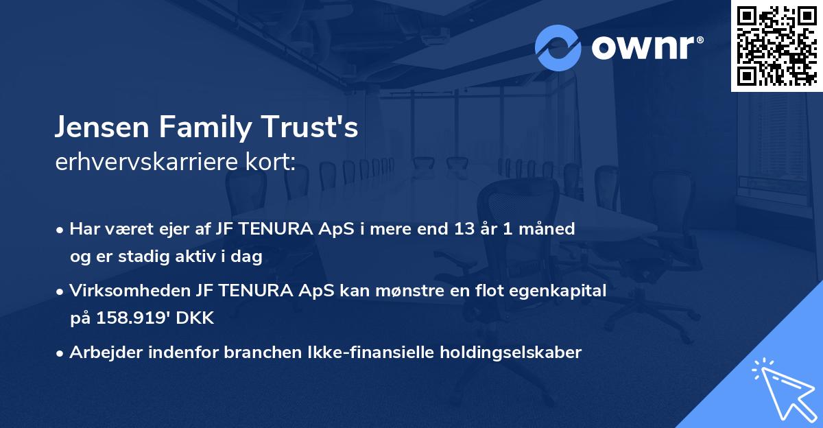 Jensen Family Trust's erhvervskarriere kort