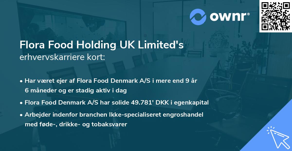 Flora Food Holding UK Limited's erhvervskarriere kort