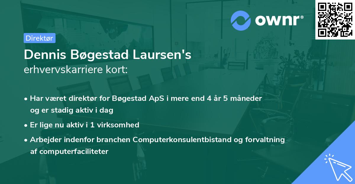 Dennis Bøgestad Laursen's erhvervskarriere kort