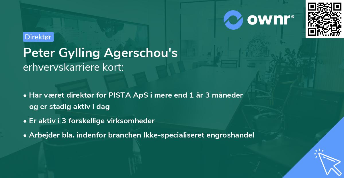 Peter Gylling Agerschou's erhvervskarriere kort