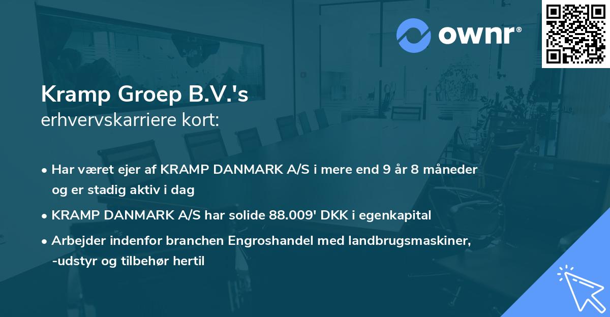 Kramp Groep B.V.'s erhvervskarriere kort