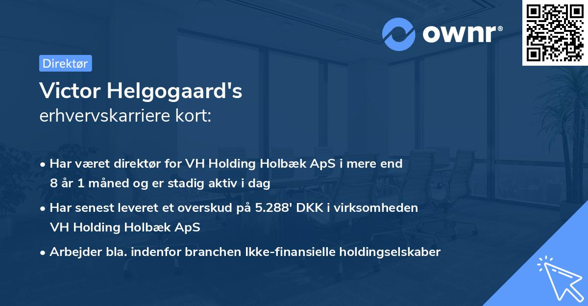 Victor Helgogaard's erhvervskarriere kort