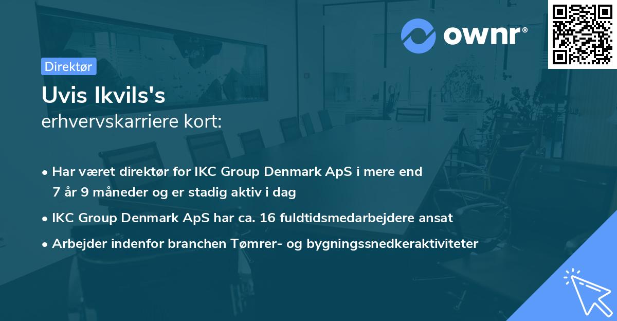 Uvis Ikvils's erhvervskarriere kort