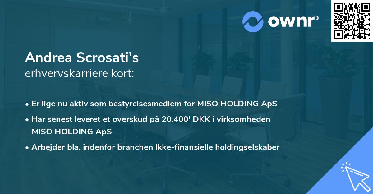 Andrea Scrosati's erhvervskarriere kort