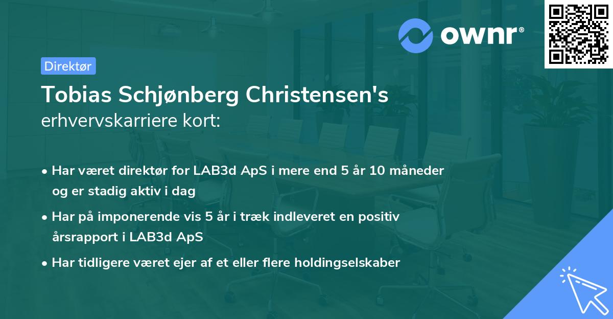 Tobias Schjønberg Christensen's erhvervskarriere kort