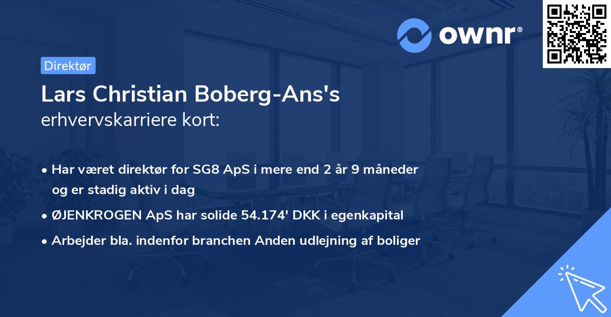 Lars Christian Boberg-Ans's erhvervskarriere kort