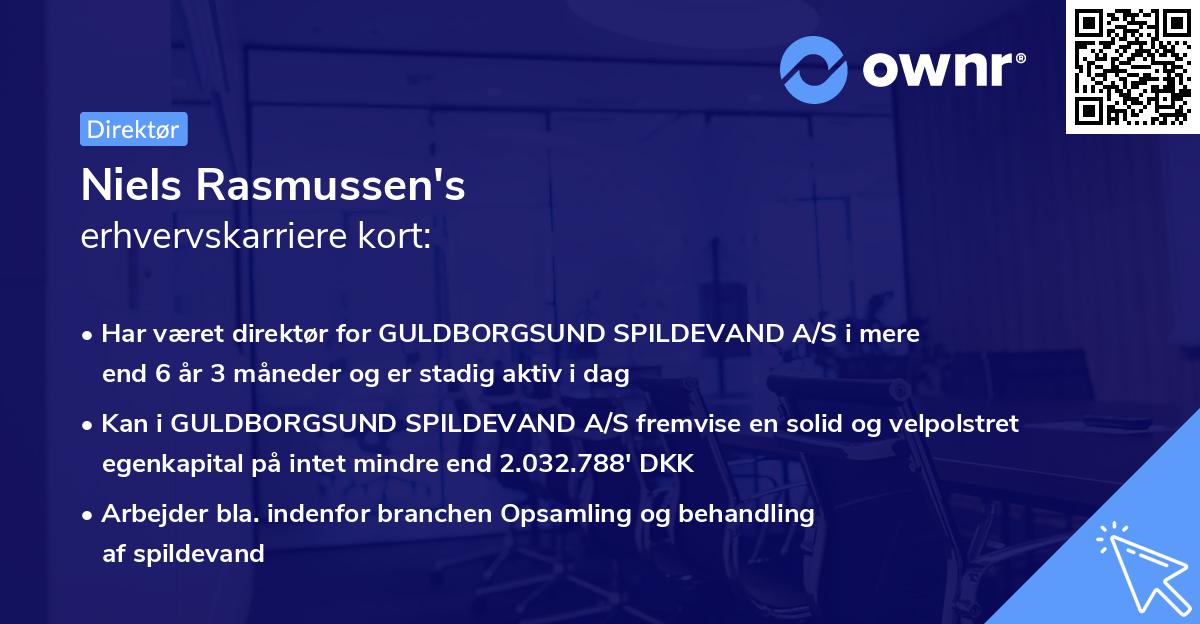Niels Rasmussen's erhvervskarriere kort