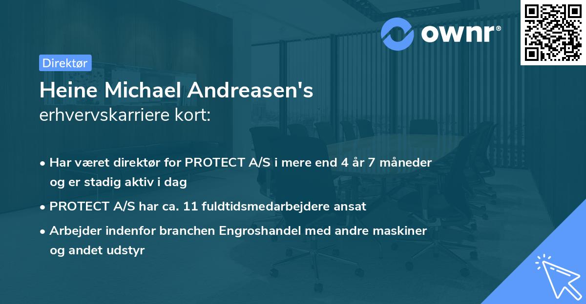 Heine Michael Andreasen's erhvervskarriere kort