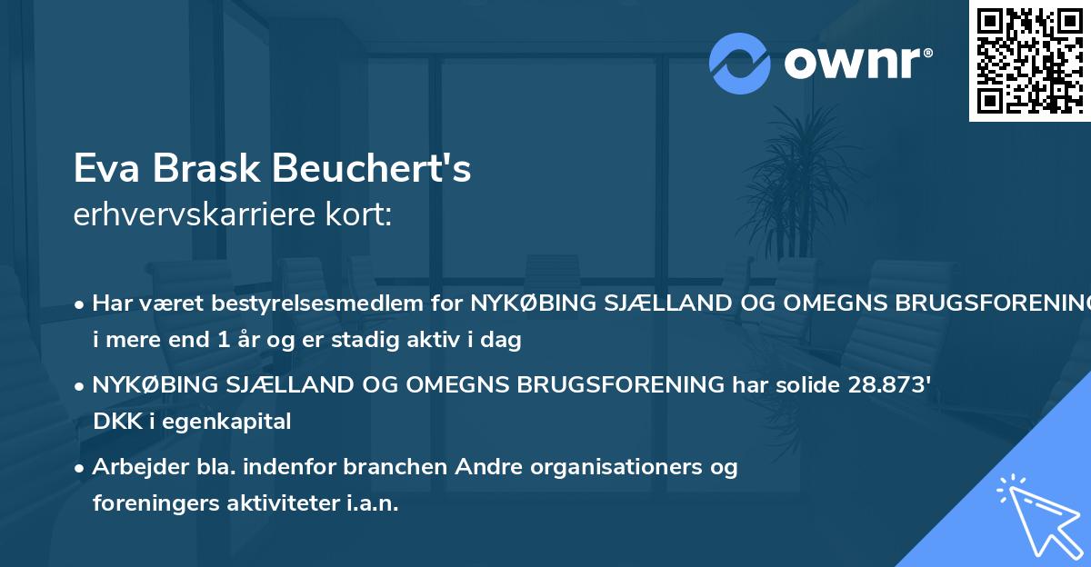 Eva Brask Beuchert's erhvervskarriere kort