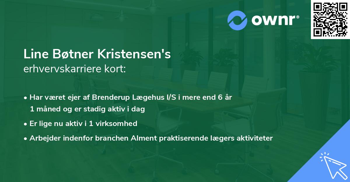 Line Bøtner Kristensen's erhvervskarriere kort
