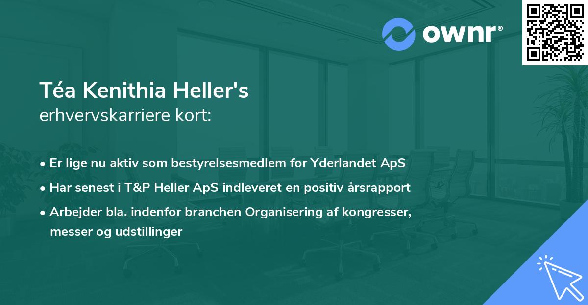 Téa Kenithia Heller's erhvervskarriere kort