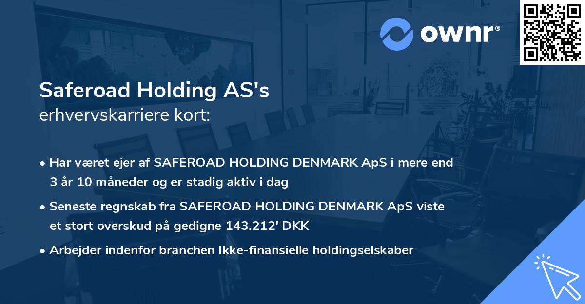 Saferoad Holding AS's erhvervskarriere kort