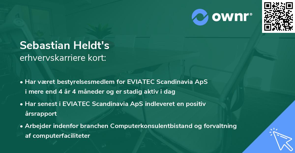 Sebastian Heldt's erhvervskarriere kort