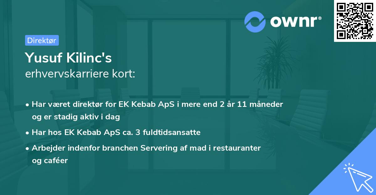 Yusuf Kilinc's erhvervskarriere kort