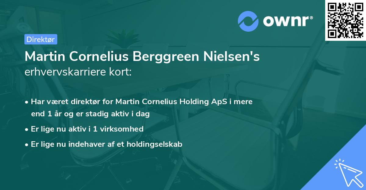 Martin Cornelius Berggreen Nielsen's erhvervskarriere kort