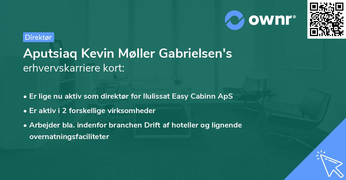 Aputsiaq Kevin Møller Gabrielsen's erhvervskarriere kort