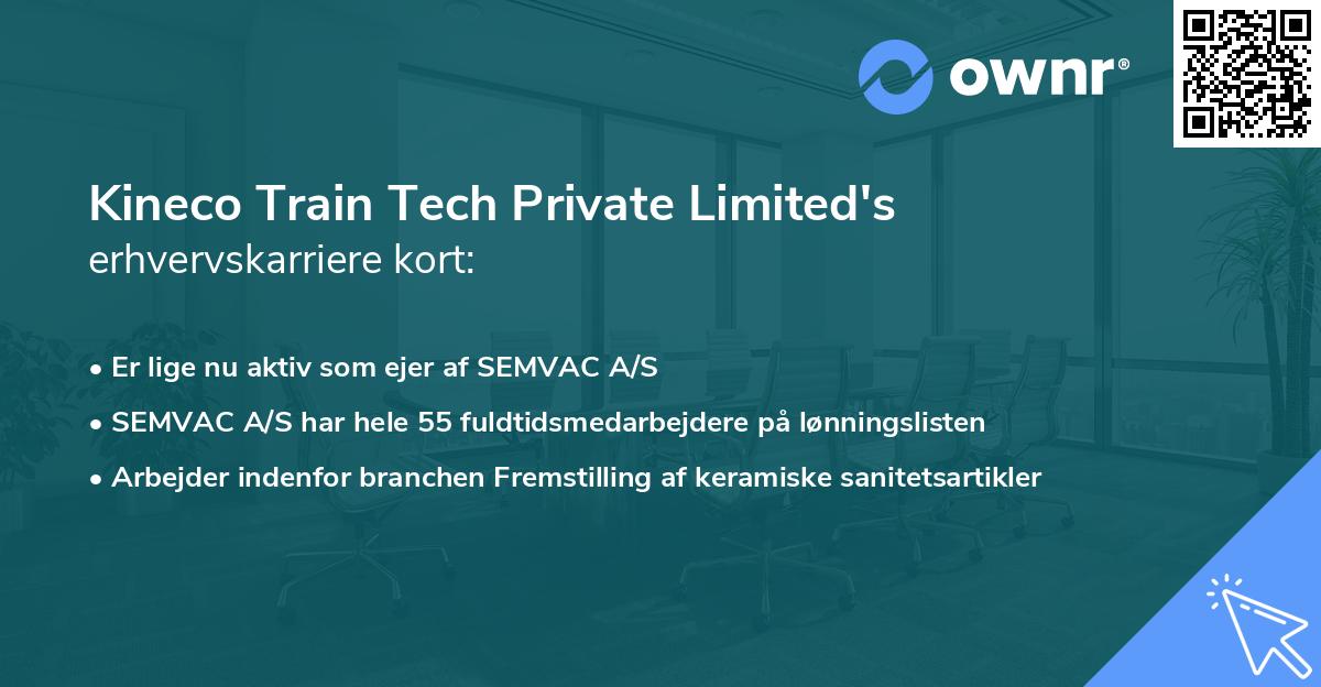 Kineco Train Tech Private Limited's erhvervskarriere kort