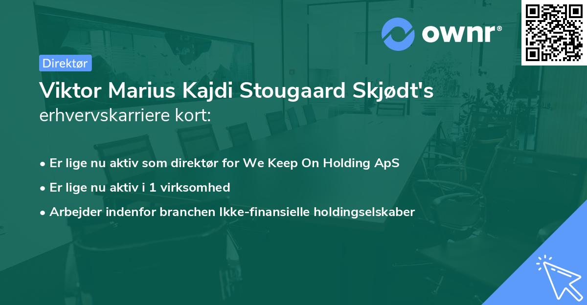 Viktor Marius Kajdi Stougaard Skjødt's erhvervskarriere kort