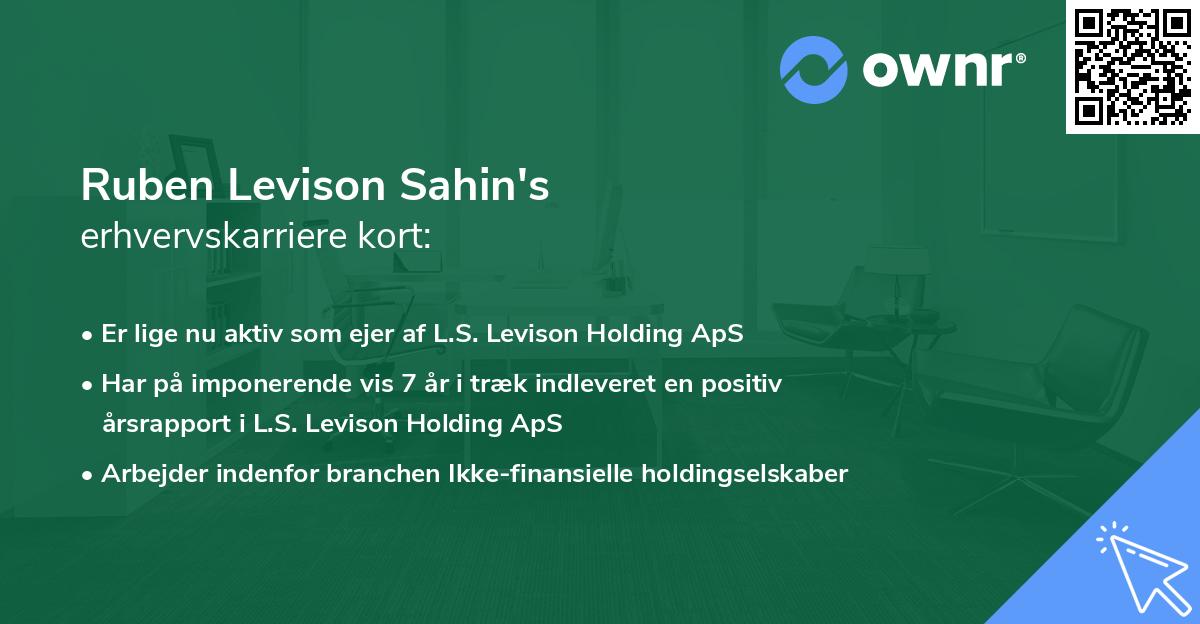 Ruben Levison Sahin's erhvervskarriere kort