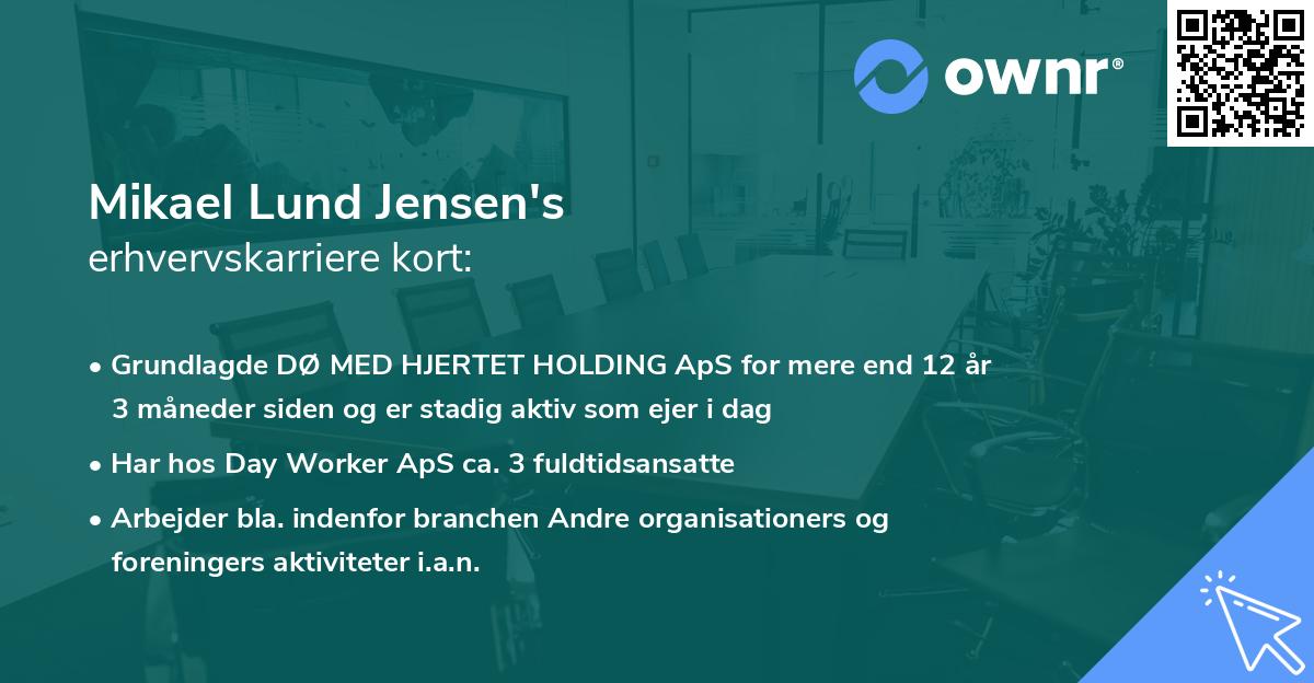 Mikael Lund Jensen's erhvervskarriere kort