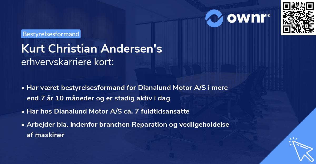 Kurt Christian Andersen's erhvervskarriere kort
