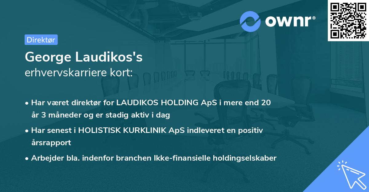 George Laudikos's erhvervskarriere kort