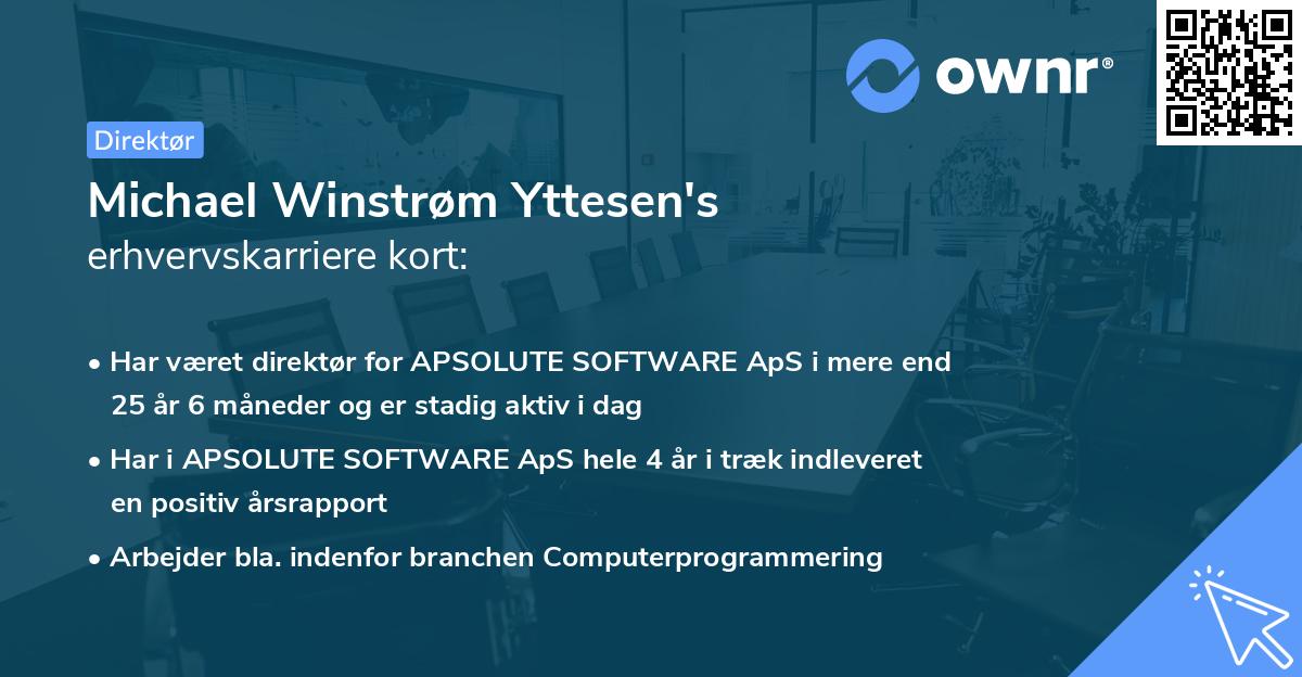 Michael Winstrøm Yttesen's erhvervskarriere kort