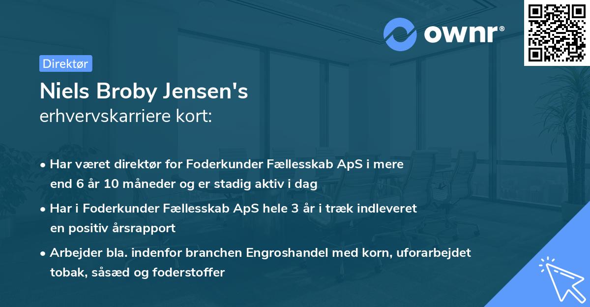 Niels Broby Jensen's erhvervskarriere kort