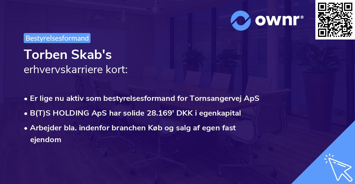 Torben Skab's erhvervskarriere kort