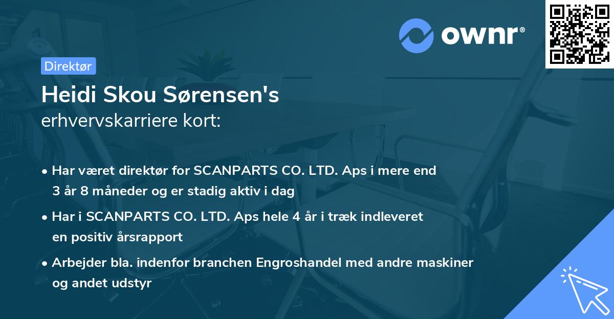 Heidi Skou Sørensen's erhvervskarriere kort