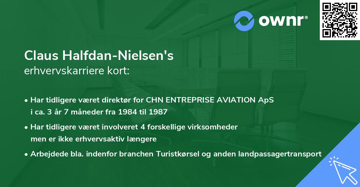 Claus Halfdan-Nielsen's erhvervskarriere kort