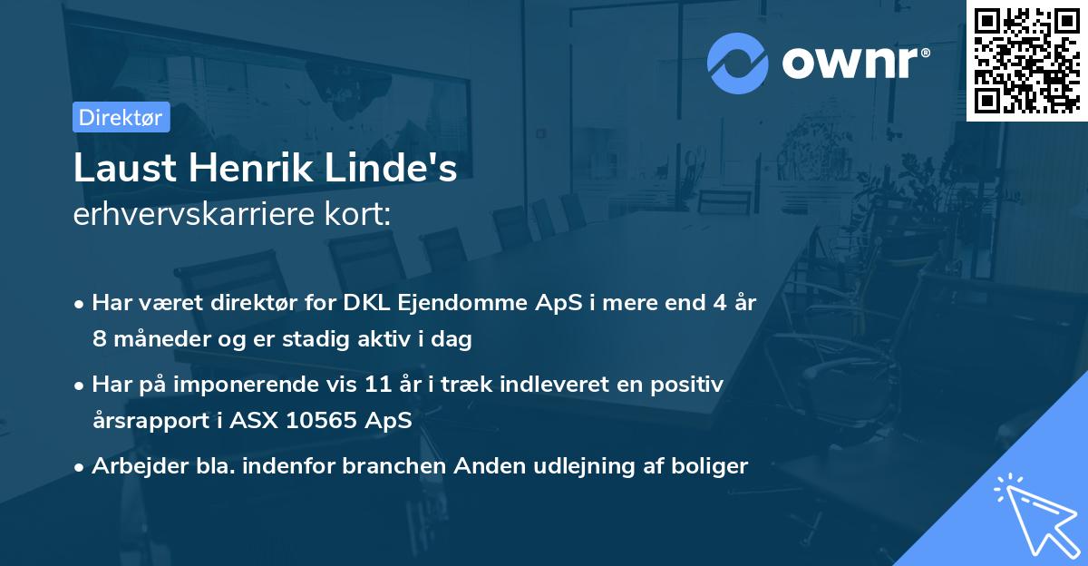 Laust Henrik Linde's erhvervskarriere kort