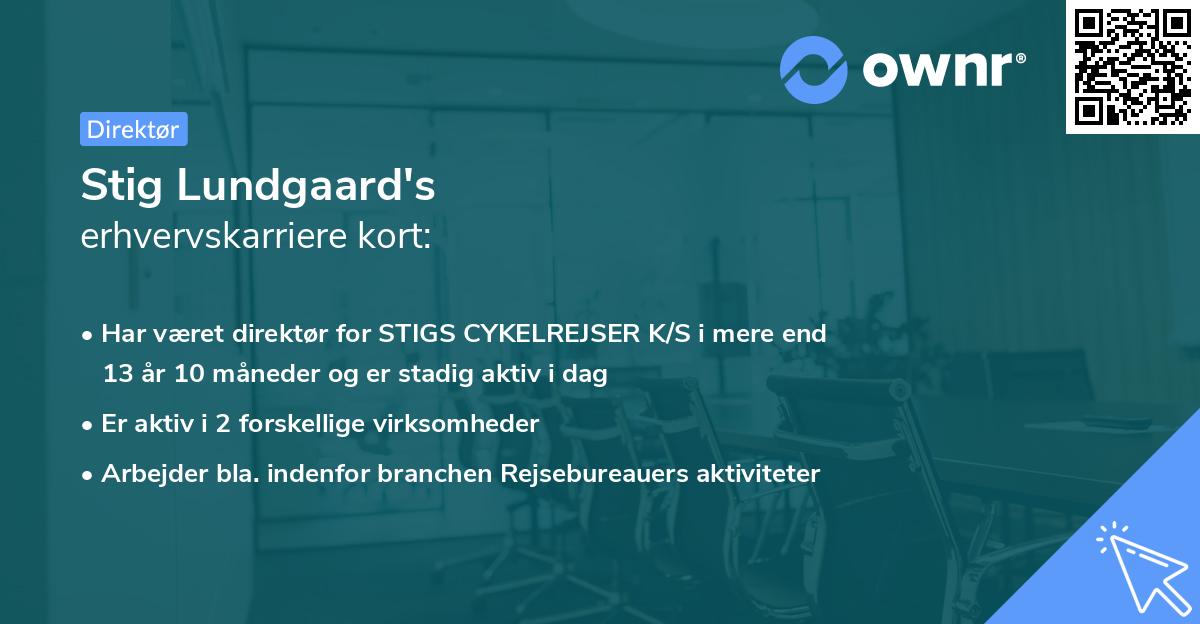 Stig Lundgaard's erhvervskarriere kort