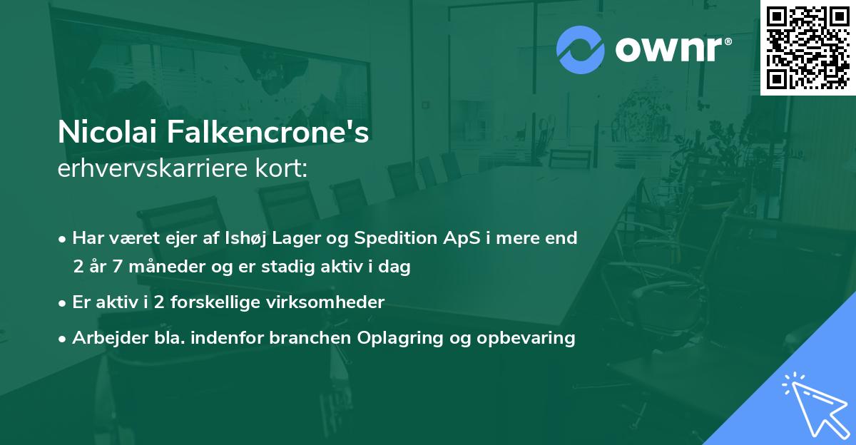 Nicolai Falkencrone's erhvervskarriere kort