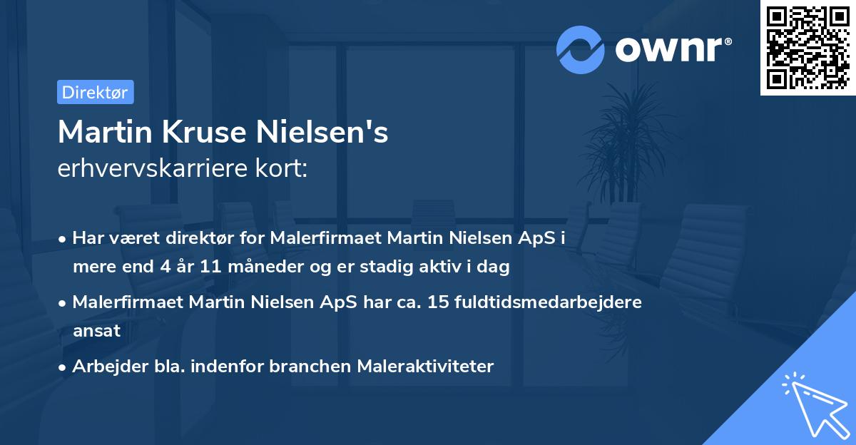 Martin Kruse Nielsen's erhvervskarriere kort