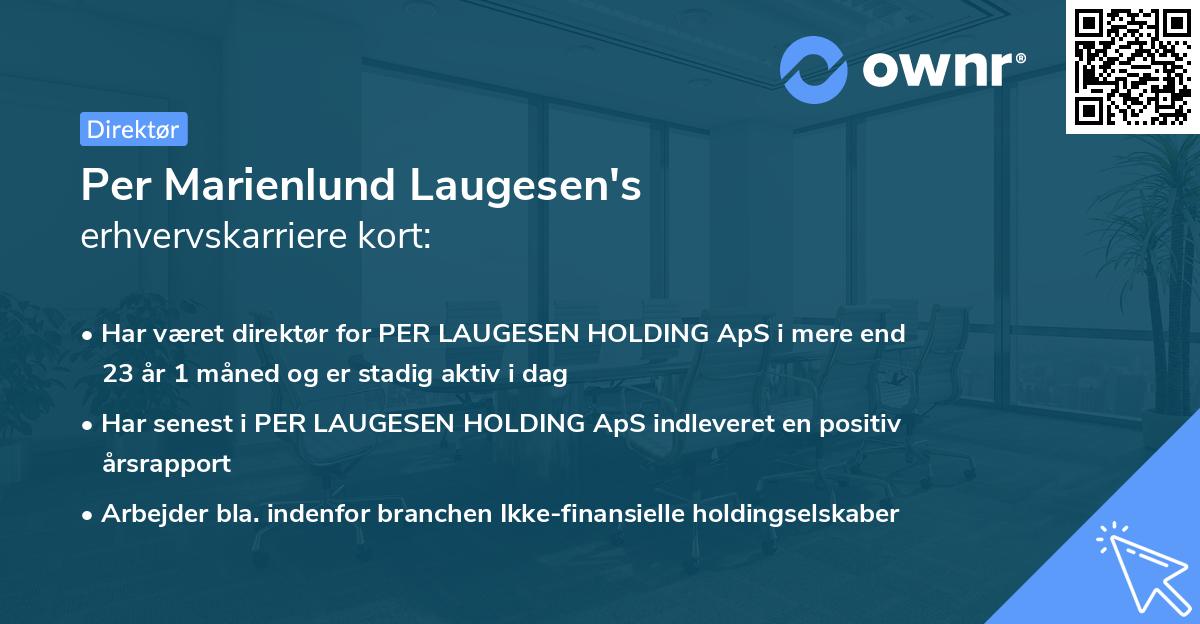 Per Marienlund Laugesen's erhvervskarriere kort