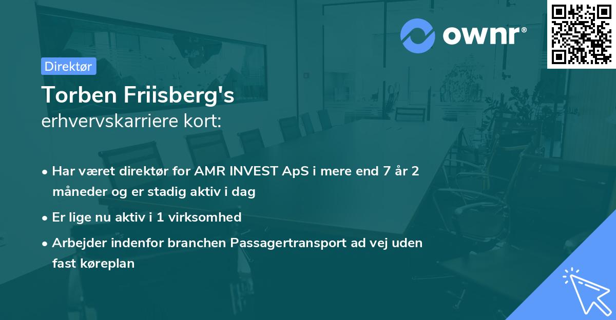 Torben Friisberg's erhvervskarriere kort