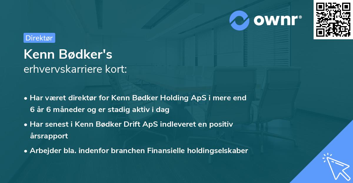 Kenn Bødker's erhvervskarriere kort